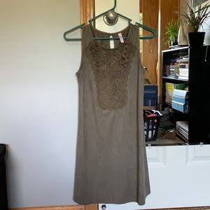 Green/gray Suede Xhiliration Dress